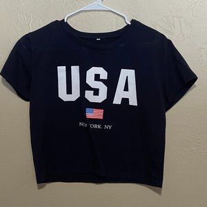 Navy blue USA top